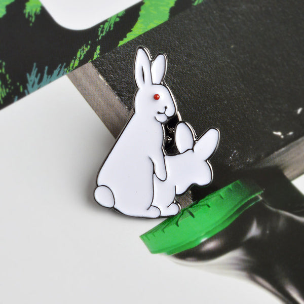 White Rabbits Evil Brooch Pins