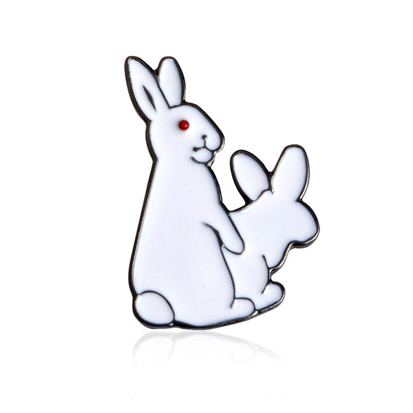 White Rabbits Evil Brooch Pins