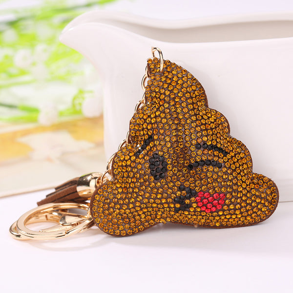 Cute Shit Emoticon Key Holder