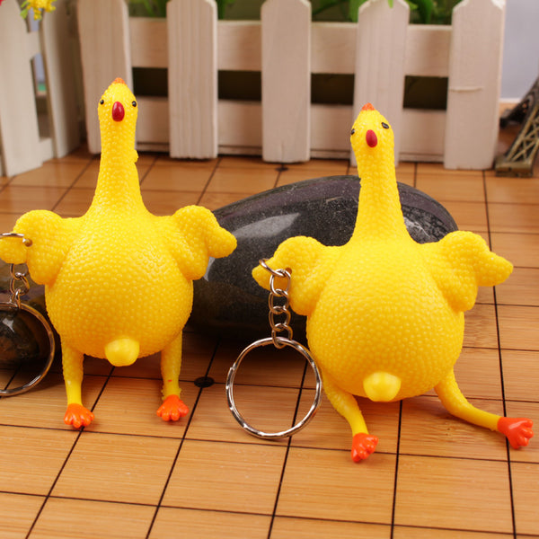 Hens Laying Egg Keychains