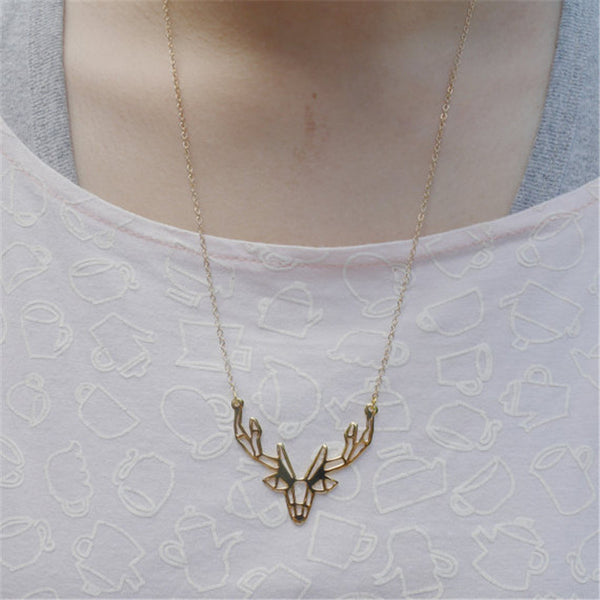 Origami Deer Necklace