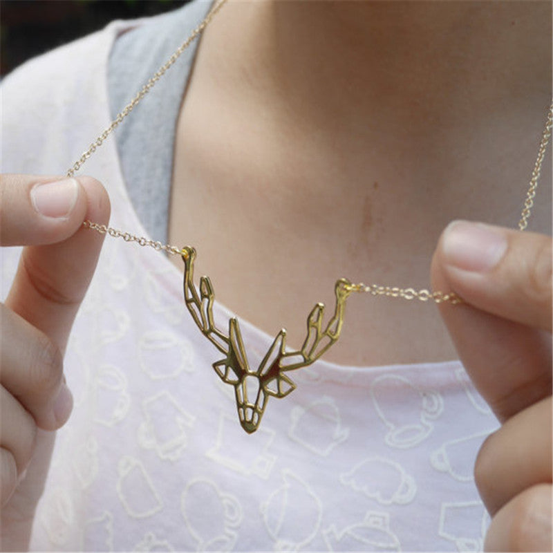Origami Deer Necklace