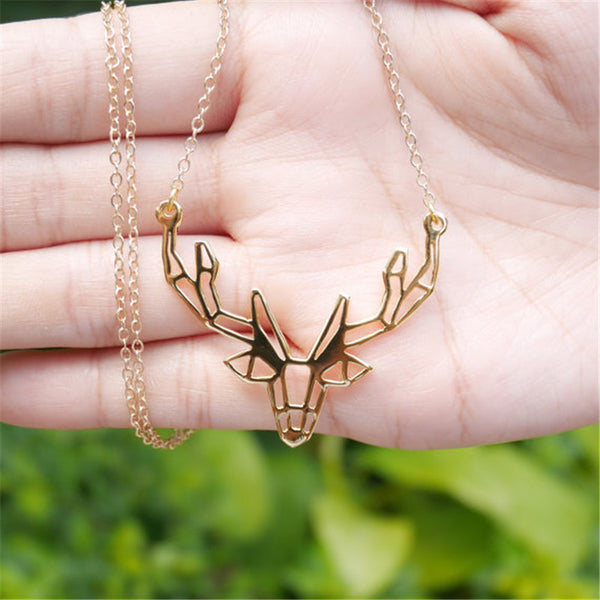 Origami Deer Necklace