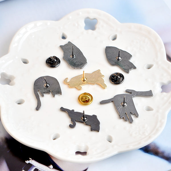 Funny Cats  Metal Brooch Pins