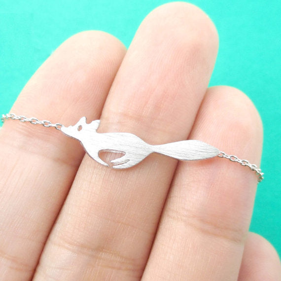 Cute Running Fox Pendant Necklace
