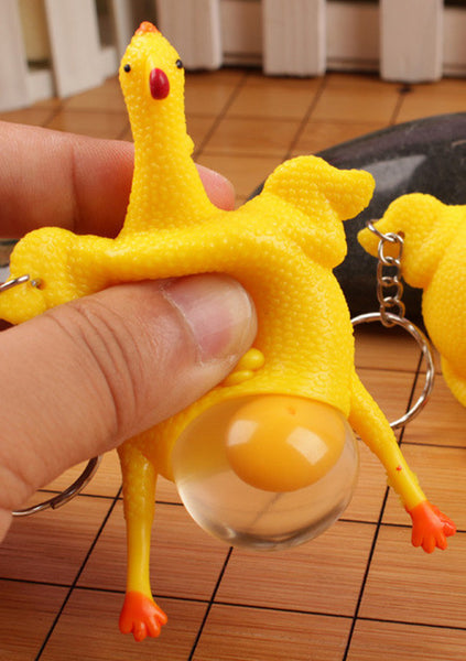 Hens Laying Egg Keychains